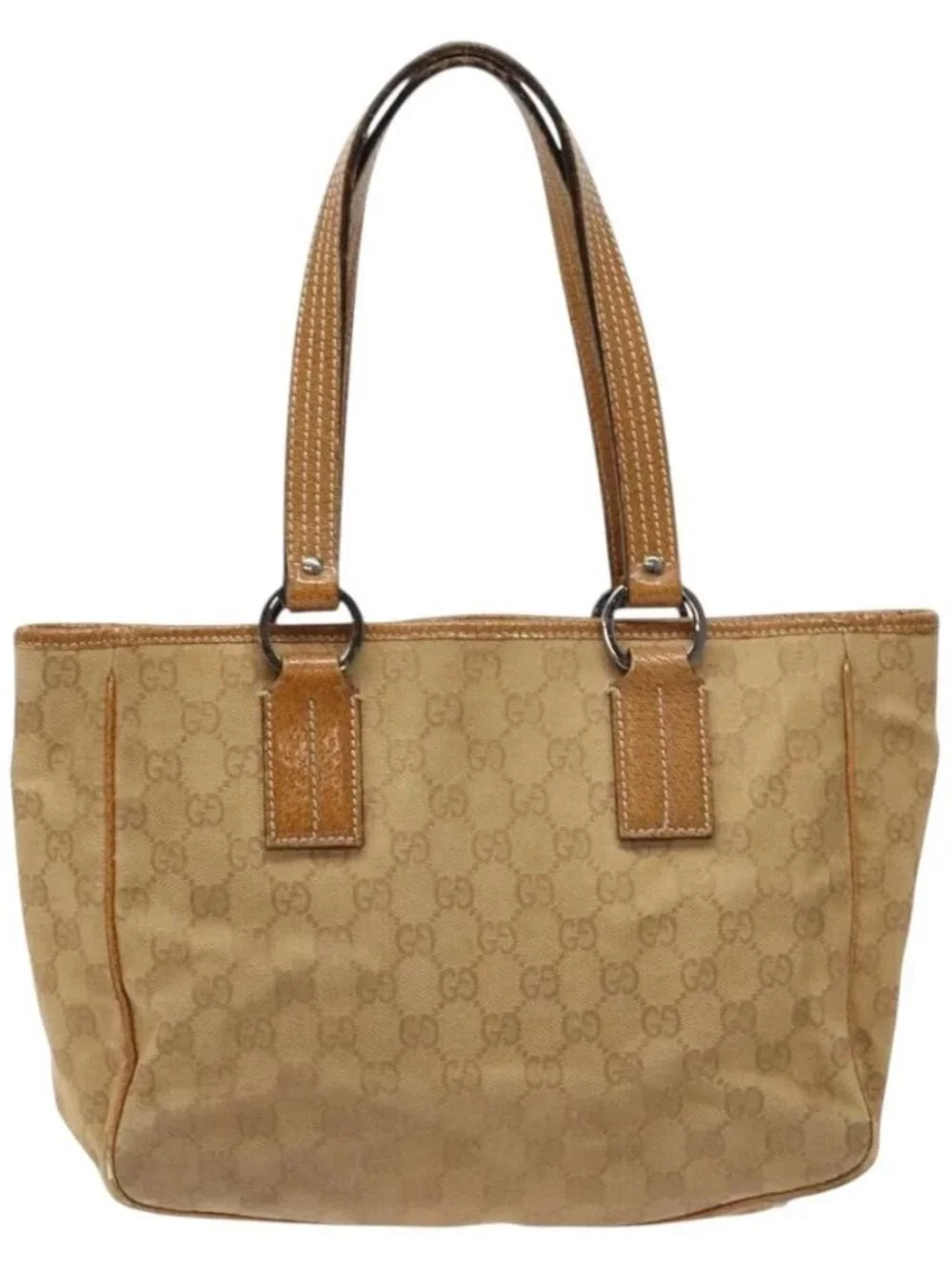 GUCCI GG Canvas Hand Bag Brown 113019 Auth 134527